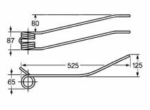 Obrázek k výrobku 57591 - Pružina shrnovače 65x87x525