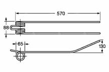 Obrázek k výrobku 57683 - Pružina shrnovače 65x88x570