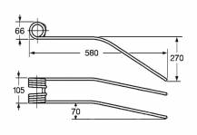 Obrázek k výrobku 57519 - Pružina shrnovače 66x105x580