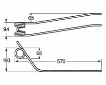 Obrázek k výrobku 57593 - Pružina shrnovače 66x94x570