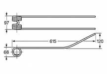 Obrázek k výrobku 57579 - Pružina shrnovače 68x97x615