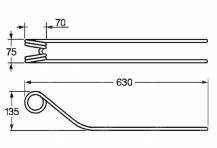 Obrázek k výrobku 57711 - Pružina shrnovače 70x75x630