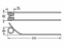 Obrázek k výrobku 57576 - Pružina shrnovače 70x92x610