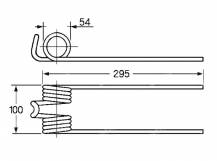 Obrázek k výrobku 57603 - Pružina shrnovače, obraceče 54x100x295
