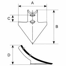 Obrázek k výrobku 53504 - radlička, šíře 130 mm/materiál 4 mm