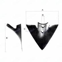 Obrázek k výrobku 53458 - radlička, šíře 260 mm/2 díry/materiál 6 mm