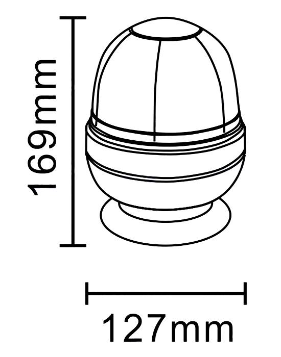 Obrázek k výrobku 68856 - Rotační maják 12V 55W, magnetický