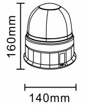 Obrázek k výrobku 60711 - Rotační maják 12V 55W, pevná montáž