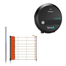 Obrázek k výrobku 125119 - Sada ohradníku s vyztuženou elektrickou sítí pro ovce a kozy 90 cm – kombinovaný DUO zdroj 5 J