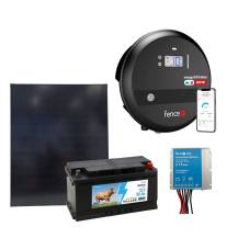 Obrázek k výrobku 125109 - Sada solární elektrický LTE ohradník s výkonem 8 J, solární panel 200 W, regulátor a 12V baterie 95 Ah
