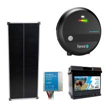 Obrázek k výrobku 120204 - Sada solární elektrický ohradník s výkonem 4J, solární panel 100 W, regulátor a 12V baterie 44 Ah