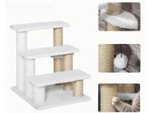 Obrázek k výrobku 125819 - Schůdky pro psy a kočky PAWHUT D06-093V01, bílé, 45x40x48 cm