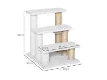 Obrázek k výrobku 125819 - Schůdky pro psy a kočky PAWHUT D06-093V01, bílé, 45x40x48 cm