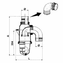 Obrázek k výrobku 56873 - Sifon zahnutý 80 mm