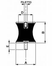 Obrázek k výrobku 12357 - silentblok 40x30 M8