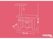 Obrázek k výrobku 125886 - Škrabadlo pro kočky KERBL 84460 JADE DARKLIGHT, 96x70x35 cm