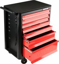 Obrázek k výrobku 68040 - Skříňka dílenská pojízdná 7 zásuvek černo/červená