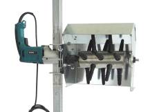 Obrázek k výrobku 125898 - Škubačka drůbeže na vrtačku s ochranným krytem a stojanem SPIUMATRICE DIT SP RU08