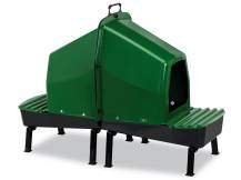 Obrázek k výrobku 125845 - Snáškové hnízdo pro slepice se sběrným košíkem na vejce GAUN 10128 na nožičkách dvojité