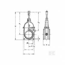 Obrázek k výrobku 29633 - Šoupátko 6" ECO s čtyřhr.přírubou