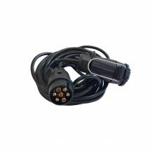 Obrázek k výrobku 119718 - Spirálová kabelová zástrčka/zásuvka 7pin 5m