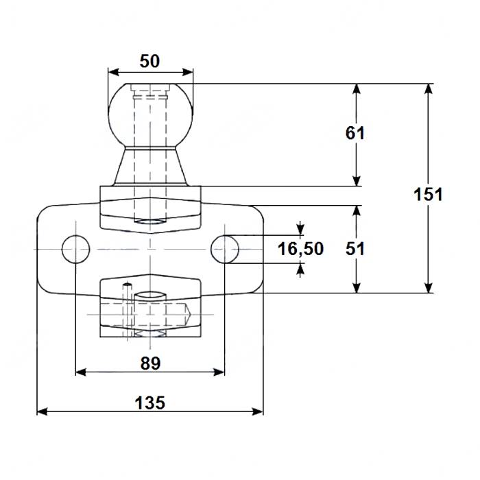 Obrázek k výrobku 21852 - Spojka přívěsu 3500kg