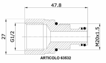 Obrázek k výrobku 41859 - Spojovací průchodka pro BASIC 1/2"