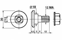 Obrázek k výrobku 19680 - šroub nože typ FELLA, orig. č. 476125K