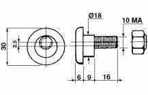 Obrázek k výrobku 8912 - šroub nože typ VICON, NEW HOLLAND, JOHN DEERE