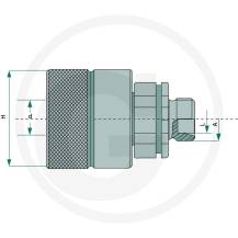 Obrázek k výrobku 126887 - Šroubovací rychlospojka samice KF 15L 3 M22x1,5