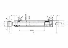 Obrázek k výrobku 61931 - Standardní dvoučinný hydraulický válec 100/50/700