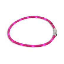 Obrázek k výrobku 78373 - Svítící LED obojek pro psy, různé barvy - Růžová