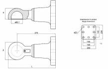 Obrázek k výrobku 62279 - Tažné oko s kulovým čepem 80mm - otočné s přírubou