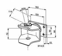 Obrázek k výrobku 21304 - tažný závěs kat.B, pevný