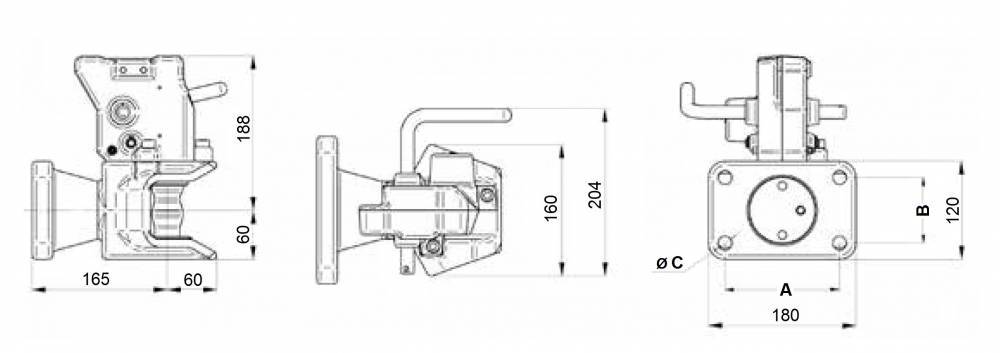 Specifikace - Tažný závěs, otočný, automatický