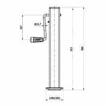 Obrázek k výrobku 61918 - Teleskopická noha s boční klikou 1500 kg