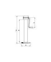 Obrázek k výrobku 54892 - Teleskopická noha s boční klikou 2800 kg 2