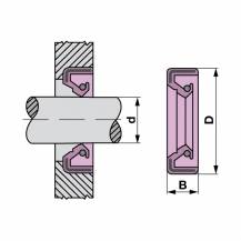 Obrázek k výrobku 31423 - Těsnící kroužek hřídele Ø 20x28x6mm