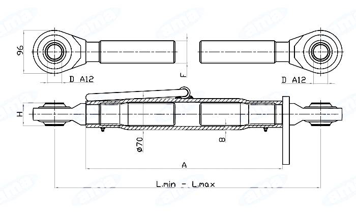 Obrázek k výrobku 0 - Třetí bod OKO/OKO kat.3, 455-615mm