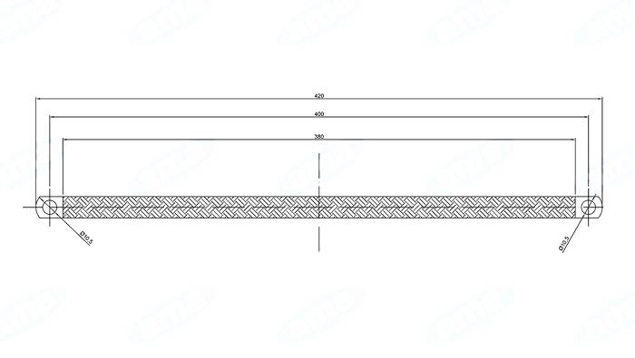 Obrázek k výrobku 0 - Ukostřovací pásek 400 mm/16 mm²/díra 10,5/10,5 mm