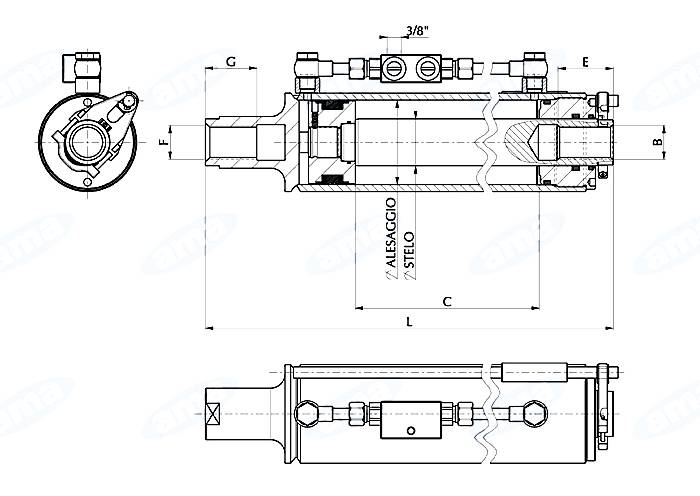 Obrázek k výrobku 0 - Univerzální hydraulický třetí bod
