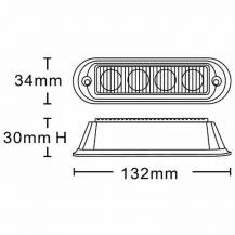 Obrázek k výrobku 62161 - Varovný maják 4x LED 12/24V