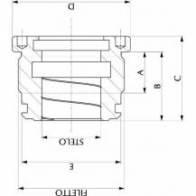 Výkres víka hydraulického válce
