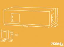 Obrázek k výrobku 126000 - Výběh pro králíky, hlodavce a drůbež KERBL 82825, 230x115x70 cm