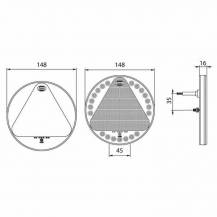Obrázek k výrobku 62062 - Zadní LED světlo 9-33V Ø 148 mm