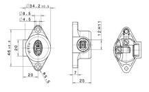 Obrázek k výrobku 62866 - 2 pólová zásuvka 6 -24V bez krytky