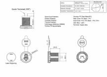 Obrázek k výrobku 62672 - Zásuvka USB-C +USB-A vstupní napětí 12/24V