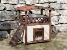 Obrázek k výrobku 126023 - Zateplená bouda pro kočky KERBL 81529 4-SEASON DELUXE, 88x57x77cm