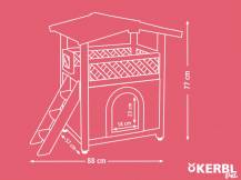 Obrázek k výrobku 126024 - Zateplená bouda pro kočky KERBL 82660 TYROL ALPIN, 88x57x77cm