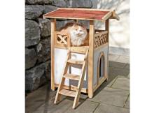 Obrázek k výrobku 126024 - Zateplená bouda pro kočky KERBL 82660 TYROL ALPIN, 88x57x77cm